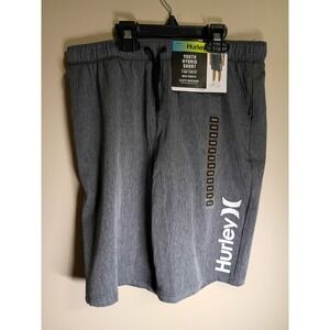 Hurley Boys Hybrid Pull-On Shorts Size Youth 14/16 Large Elastic Waist Grey